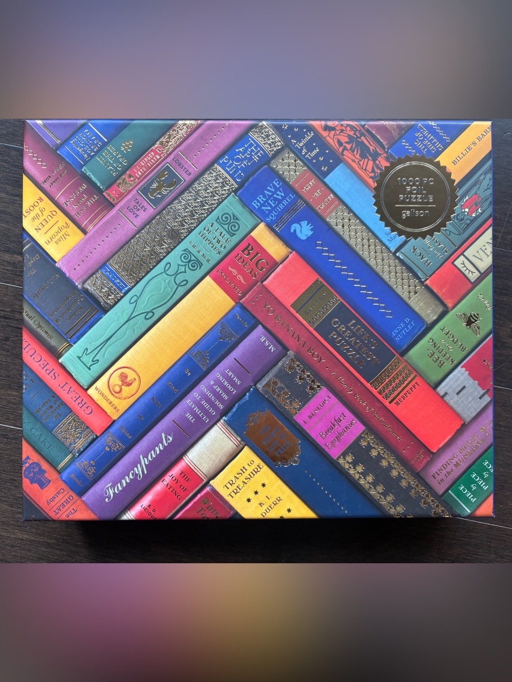 BNIB galison 1000pc foil vintage library puzzle 📚🧩